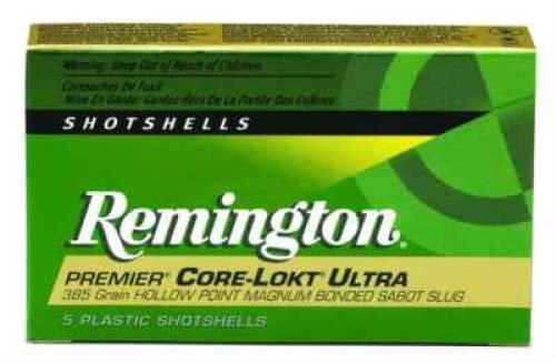12 Gauge 5 Rounds Ammunition Remington 2 3/4" 385 Gr Copper #Slug